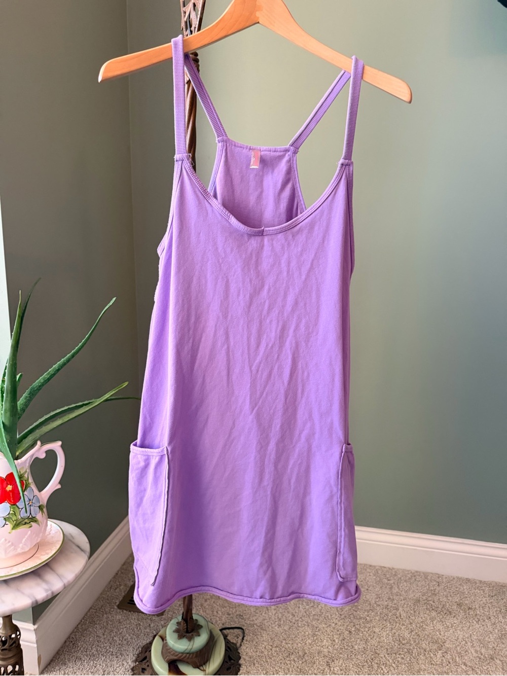 Free People Movement Purple Hot Shot Mini Dress Romper M Pockets